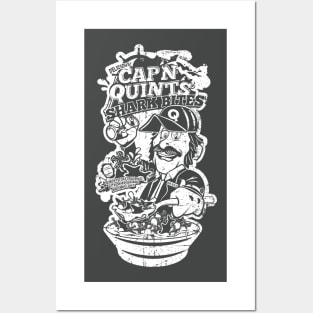 Captain Quint's Shark Bites (White Distressed) Posters and Art